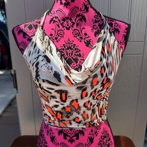 NWT Animal Print cute Cropped Top Size Small